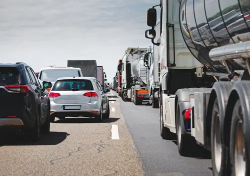 Trucks on Highway