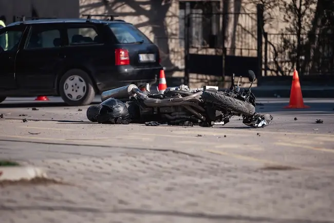 Crashed Motorcycle