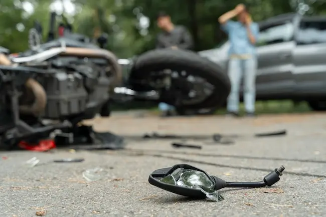 Motorcycle Accident Scene